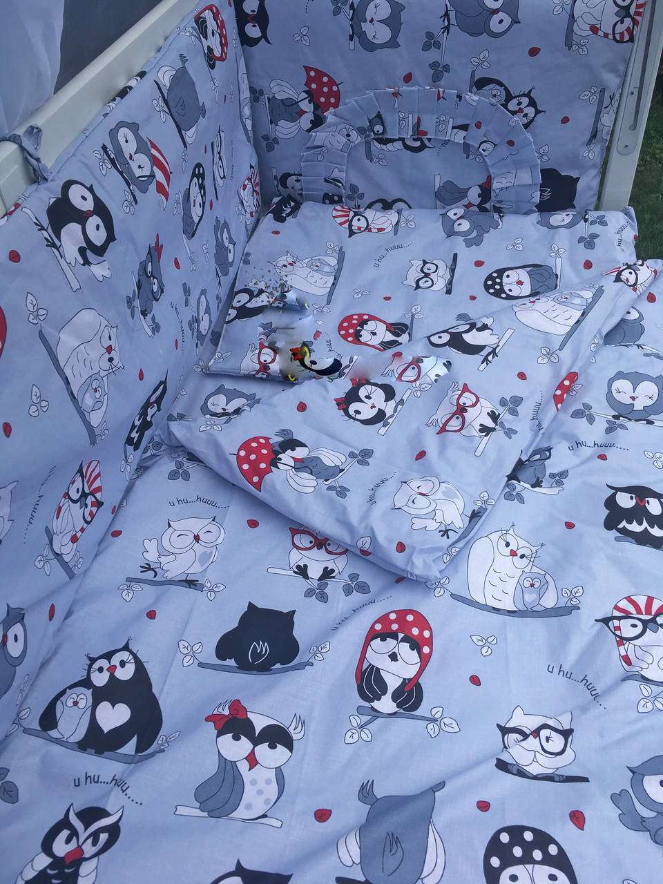 Детское постельное белье в кроватку Сова с зонтиком 8 в 1 серый
Детское постельное белье в кроватку Сова с зонтиком 8 в 1 серый