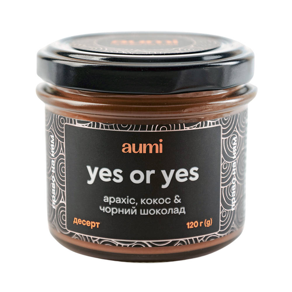 Десерт AUMI "Yes or Yes" арахисово-шоколадный, 120г, банка СТЕКЛО, арахисовая паста, черный шоколад и кокос
Десерт AUMI "Yes or Yes" арахисово-шоколадный, 120г, банка СТЕКЛО, арахисовая паста, черный шоколад и кокос
