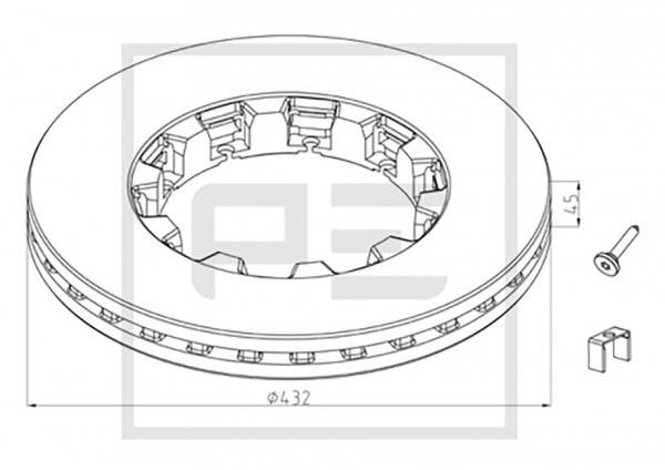 1739542 / Тормозной диск Ø432x45 DAF 75 CF, 85 CF, 95 XF, CF 65, CF 65II, CF 65IV, CF 75, CF 75IV, CF 85, CF 85IV, LF 45, LF 55, LF 55IV, SB 230, SB
1739542 / Тормозной диск Ø432x45 DAF 75 CF, 85 CF, 95 XF, CF 65, CF 65II, CF 65IV, CF 75, CF 75IV, CF 85, CF 85IV, LF 45, LF 55, LF 55IV, SB 230, SB