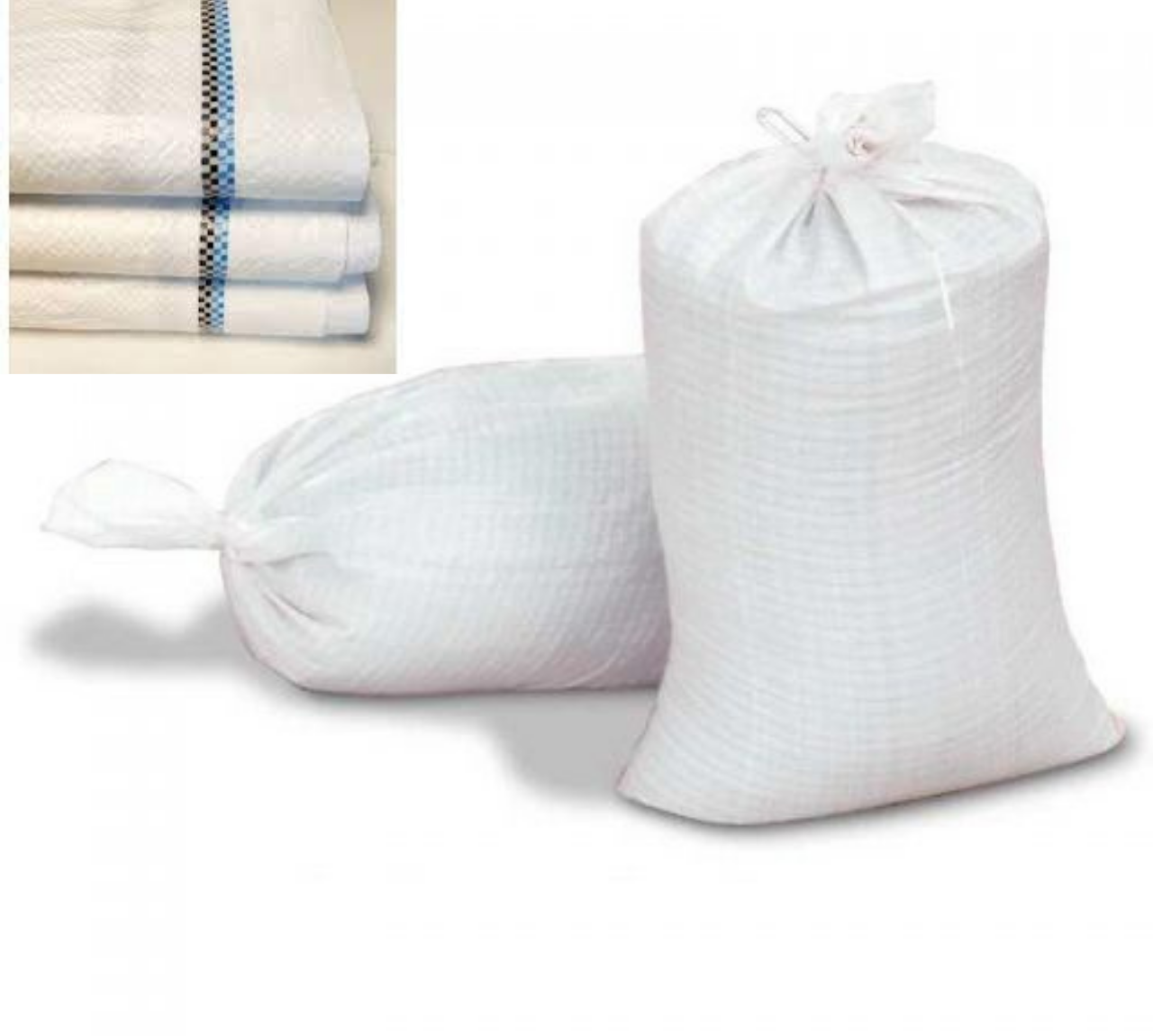 Мешки полипропиленовые упаковочные белые с сине-черной полосой 50 х 100 см 40 грамм до 40 кг (уп-100 шт), Белый
Мешки полипропиленовые упаковочные белые с сине-черной полосой 50 х 100 см 40 грамм до 40 кг (уп-100 шт), Белый