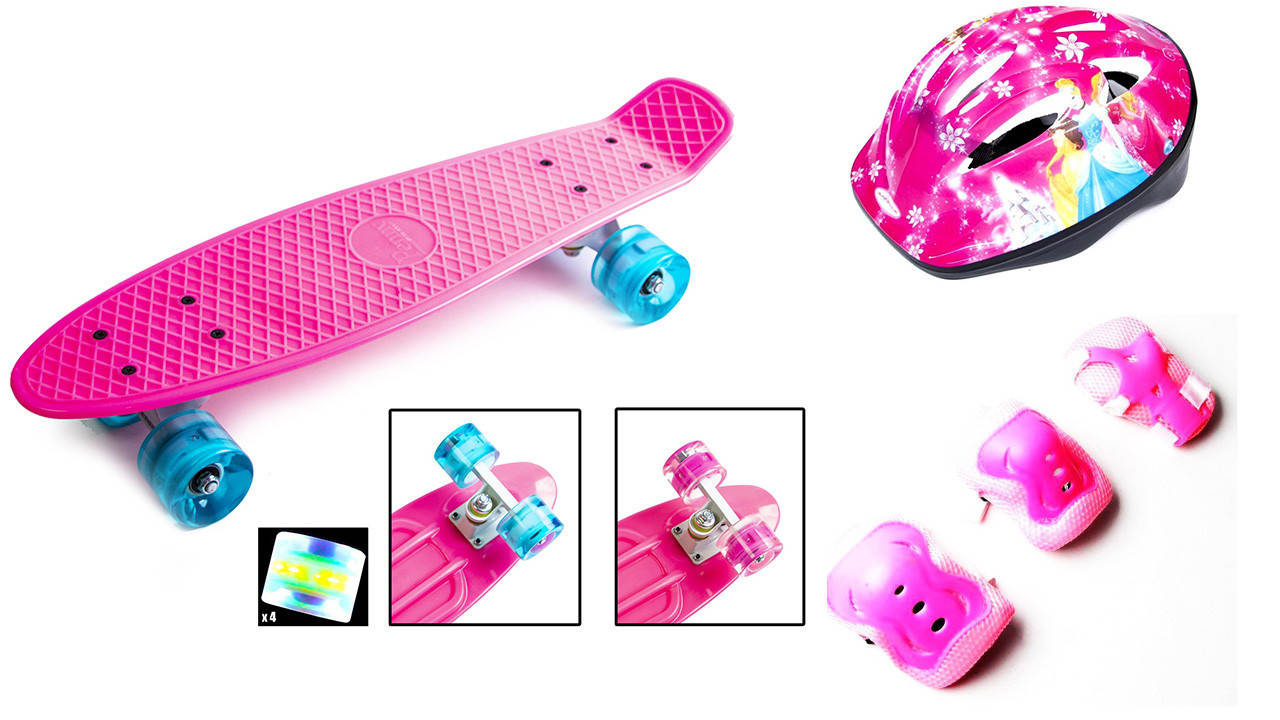 + Шлем + Защита + Пенни Борд Penny Board 22Д розовый цвет Светящиеся колеса, Фиолетовый
+ Шлем + Защита + Пенни Борд Penny Board 22Д розовый цвет Светящиеся колеса, Фиолетовый