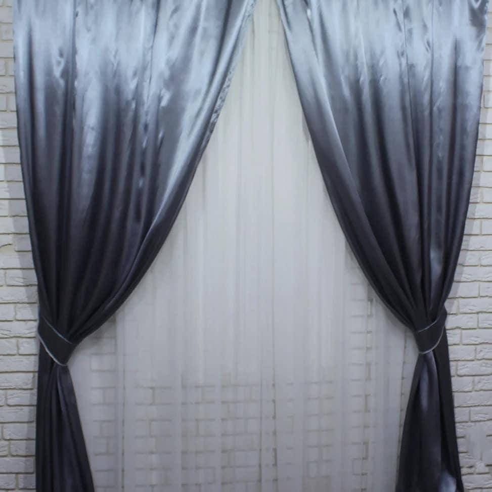Атласные шторы готовые, цвет графит, Серый
Атласные шторы готовые, цвет графит, Серый