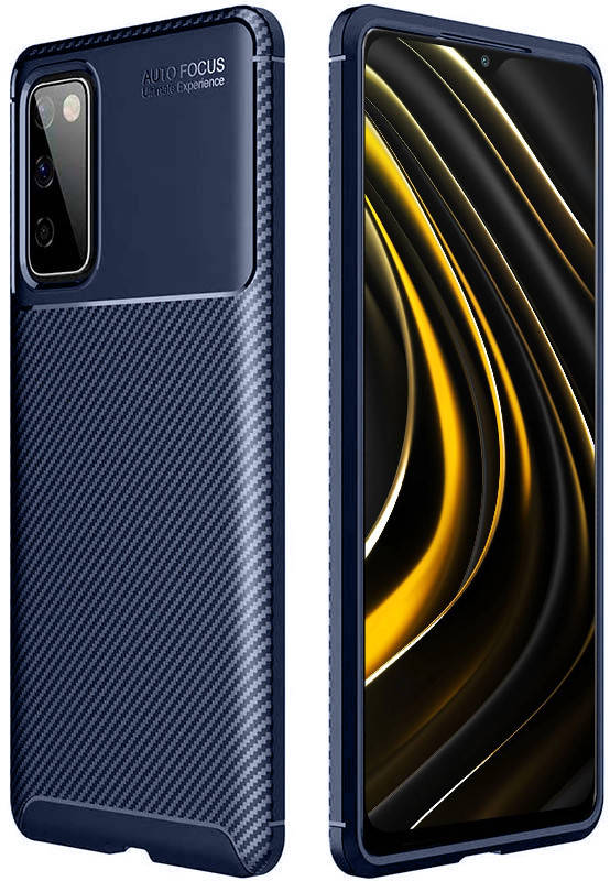 Чехол накладка Autofocus Carbon Xiaomi Poco M3 (Сяоми Поко М3), Синий 
Чехол накладка Autofocus Carbon Xiaomi Poco M3 (Сяоми Поко М3), Синий