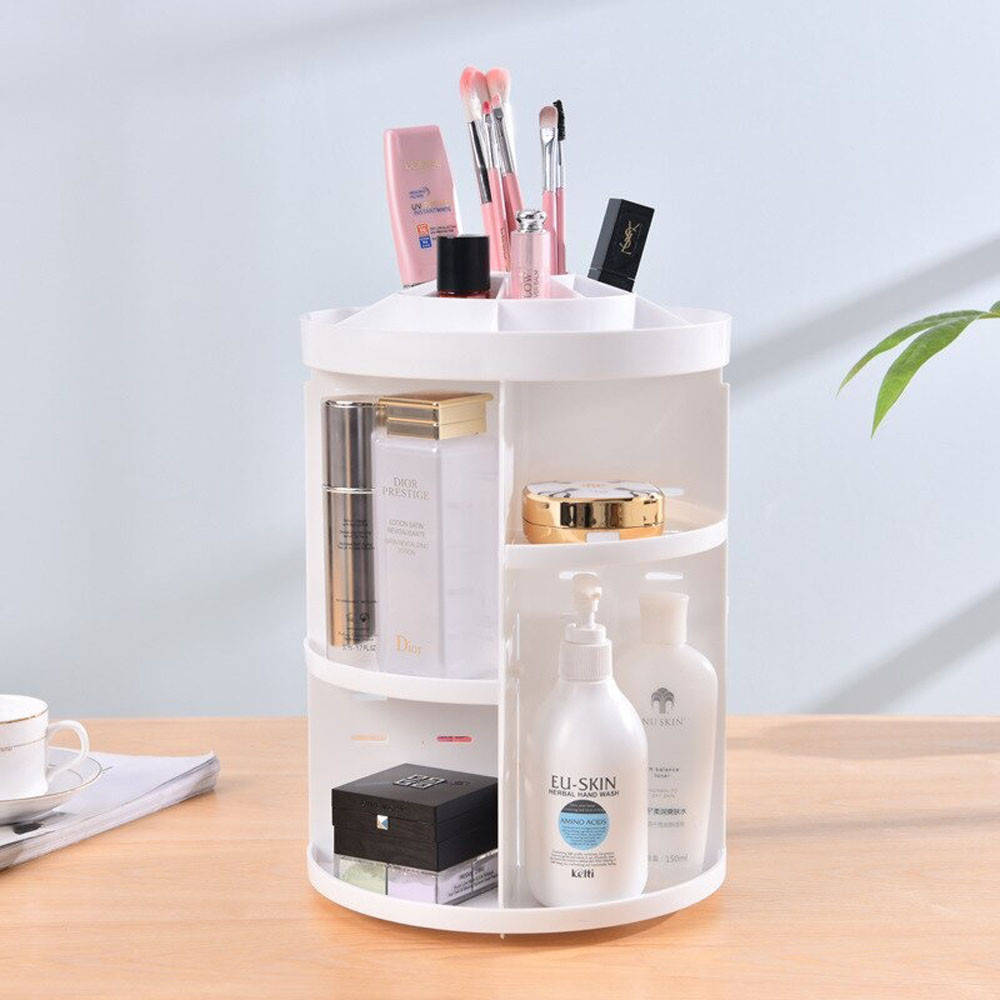 Вращающийся органайзер для косметики 360° Rotation Cosmetic Box / Компактный круглый органайзер Белый
Вращающийся органайзер для косметики 360° Rotation Cosmetic Box / Компактный круглый органайзер Белый