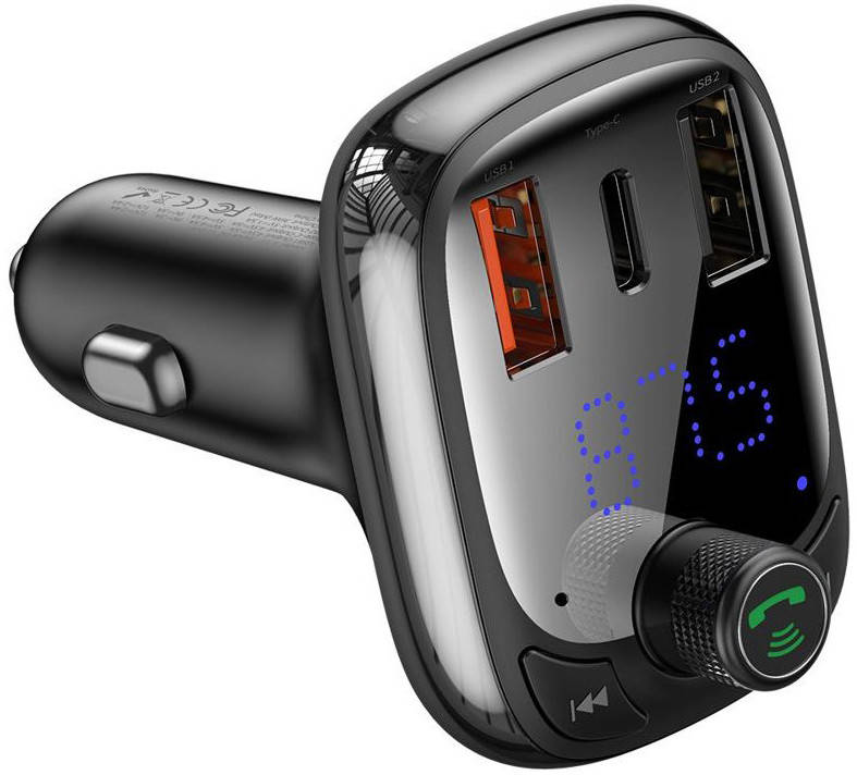 FM-трансмиттер Baseus T-Typed MP3 Car Charger S-13 Bluetooth 5.0 2USB(3.4A) + 1Type-C(5А) QC3.0 / QC4.0 36W
FM-трансмиттер Baseus T-Typed MP3 Car Charger S-13 Bluetooth 5.0 2USB(3.4A) + 1Type-C(5А) QC3.0 / QC4.0 36W