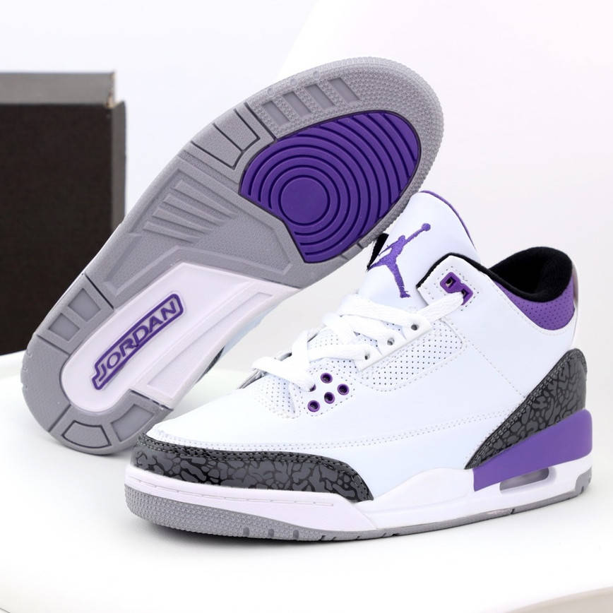 Мужские кроссовки Air Jordan 3 Retro, фиолетовый, серый, белый, Вьетнам 42, Разные цвета
Мужские кроссовки Air Jordan 3 Retro, фиолетовый, серый, белый, Вьетнам 42, Разные цвета