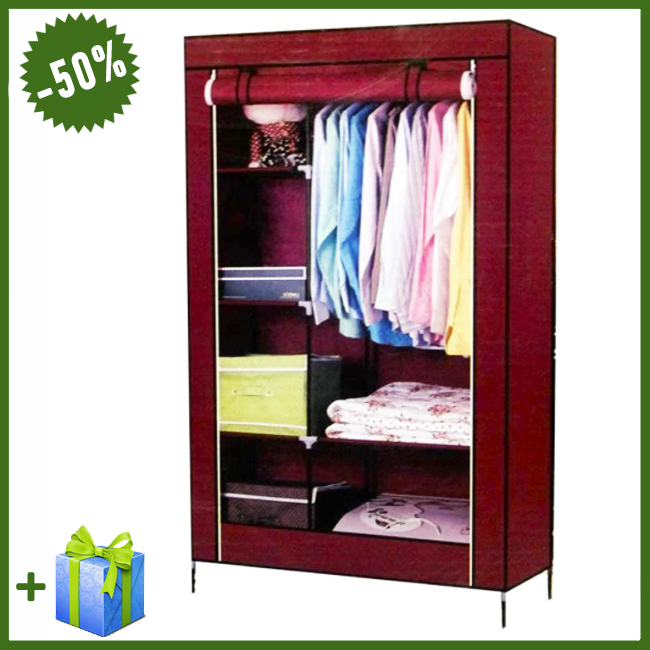 Тканевый шкаф органайзер Storage Wardrobe на 2 секции, складной шкаф органайзер для одежды (106х45х170 см), Красный
Тканевый шкаф органайзер Storage Wardrobe на 2 секции, складной шкаф органайзер для одежды (106х45х170 см), Красный