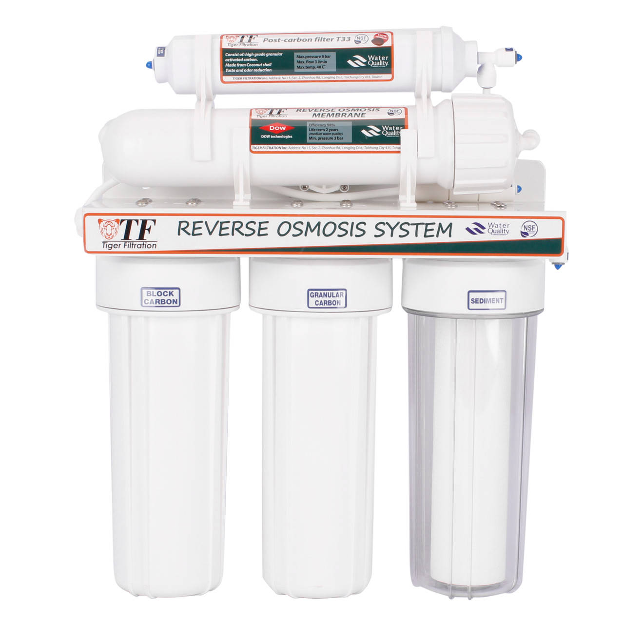 Фильтр с обратным осмосом Tiger Fltration R75 (Тайвань)
Фильтр с обратным осмосом Tiger Fltration R75 (Тайвань)