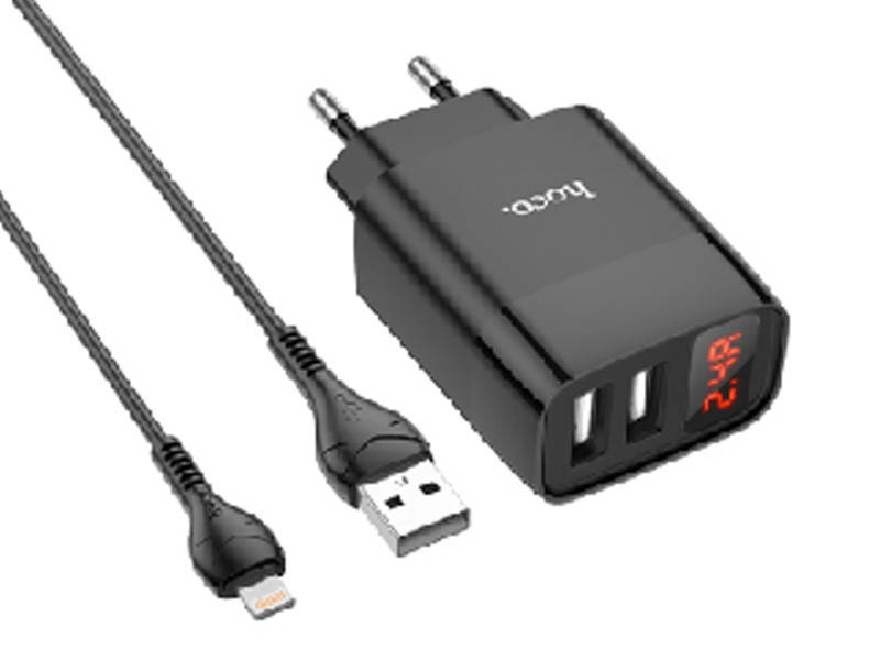 Зарядное устройство 220В USBx2 с кабелем USB - Lightning Hoco C86A Illustrious 130шт 8129
Зарядное устройство 220В USBx2 с кабелем USB - Lightning Hoco C86A Illustrious 130шт 8129