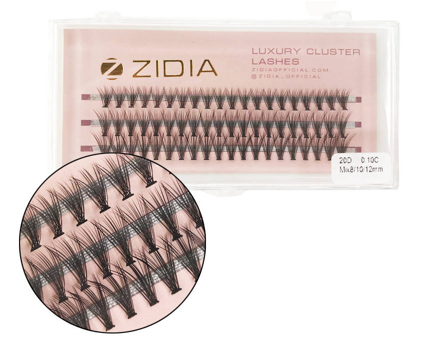 Ресницы накладные пучковые Zidia Cluster Lashes 20D C 0.10 Mix (3 ленты, размер 8/10/12 мм), Черный
Ресницы накладные пучковые Zidia Cluster Lashes 20D C 0.10 Mix (3 ленты, размер 8/10/12 мм), Черный