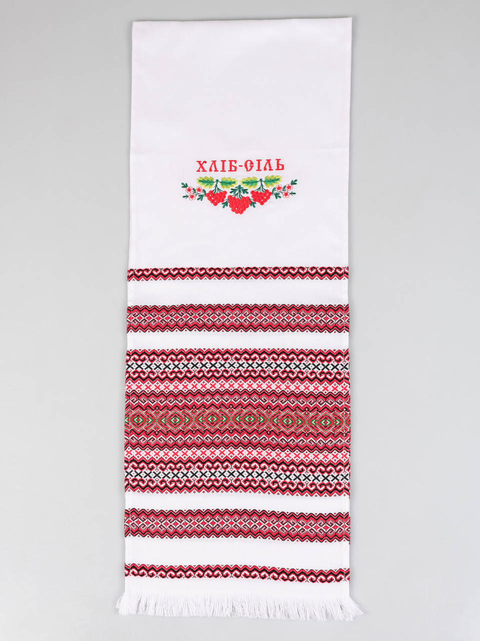Рушник тканый с калиной «Хліб-сіль», машинная вышивка
Рушник тканый с калиной «Хліб-сіль», машинная вышивка