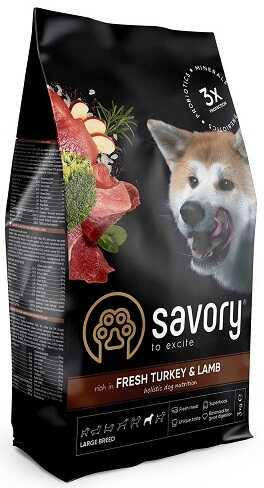 Savory (Сейвори) Adult Large Breed Fresh Turkey & Lamb беззерновой корм для собак крупных пород 12 кг
Savory (Сейвори) Adult Large Breed Fresh Turkey & Lamb беззерновой корм для собак крупных пород 12 кг
