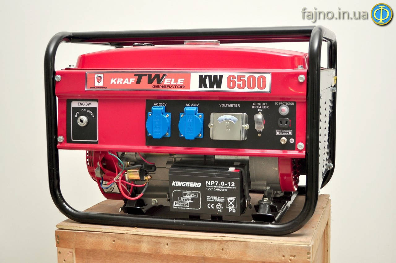 Бензиновый генератор Kraftwele KW6500 (4,5 кВт)
Бензиновый генератор Kraftwele KW6500 (4,5 кВт)