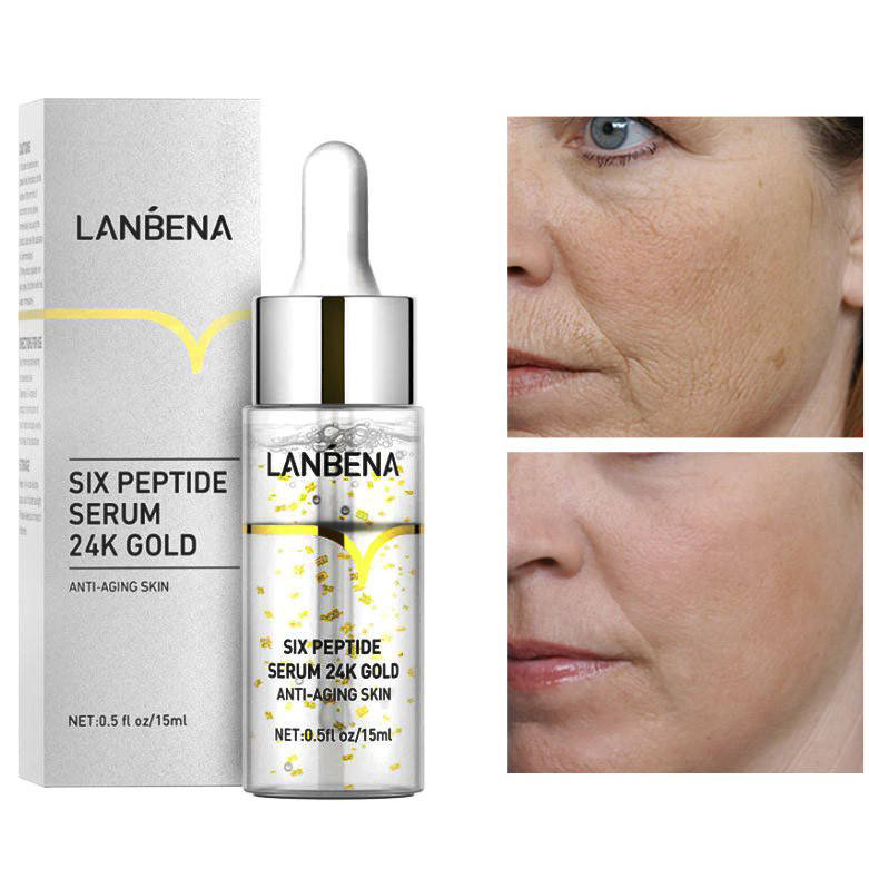 Lanbena Six Peptide Serum 24K Gold Anti-aging skin Сыворотка антивозрастная для лица 15 мл
Lanbena Six Peptide Serum 24K Gold Anti-aging skin Сыворотка антивозрастная для лица 15 мл
