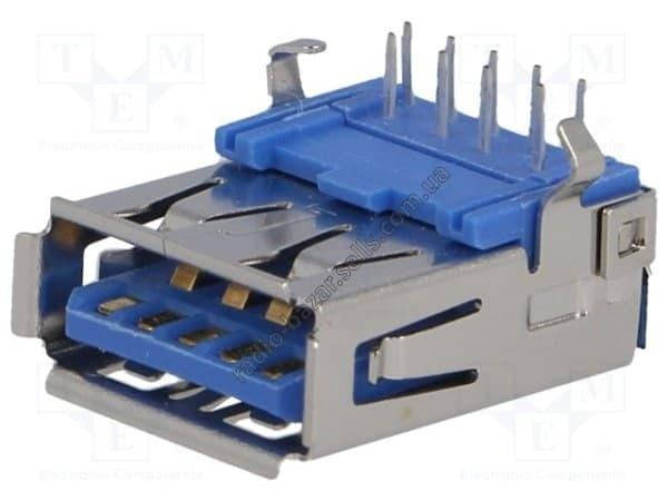 Гнездо USB 3.0 тип A двойное (90*), монтажное
Гнездо USB 3.0 тип A двойное (90*), монтажное