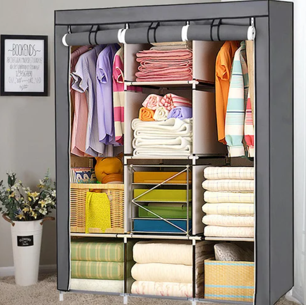 Складной каркасный тканевый шкаф Storage Wardrobe 88130, шкаф на три секции 130*45*175
Складной каркасный тканевый шкаф Storage Wardrobe 88130, шкаф на три секции 130*45*175
