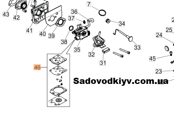 Ремкомплект карбюратора для бензопилы Efco MTH 510, MTH 560, Oleo-Mac GSH 51, GSH 56 (2318671)
Ремкомплект карбюратора для бензопилы Efco MTH 510, MTH 560, Oleo-Mac GSH 51, GSH 56 (2318671)