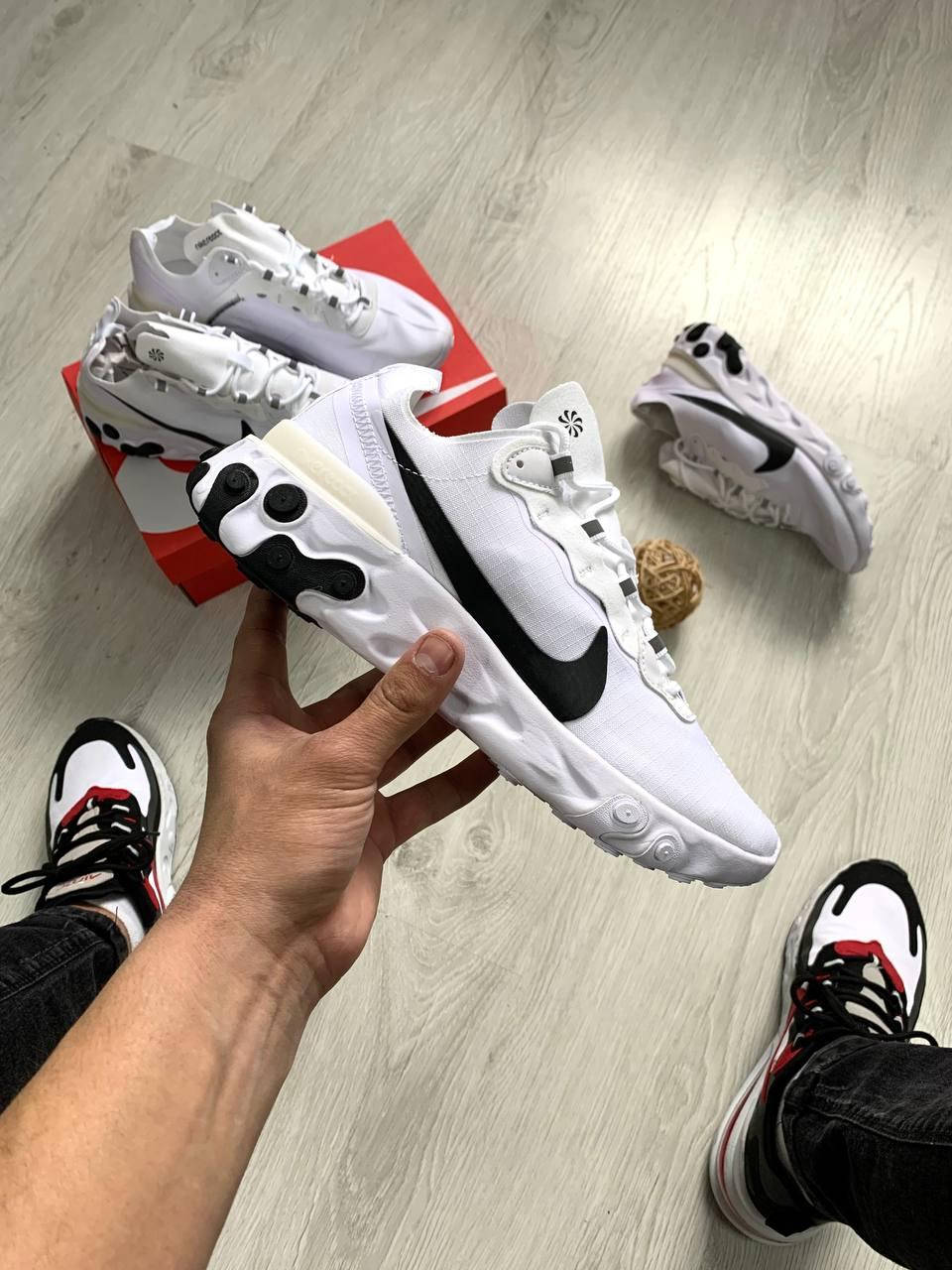 Мужские кроссовки Nike React Element 55 белые с черным текстильные 42, Черно-белый
Мужские кроссовки Nike React Element 55 белые с черным текстильные 42, Черно-белый