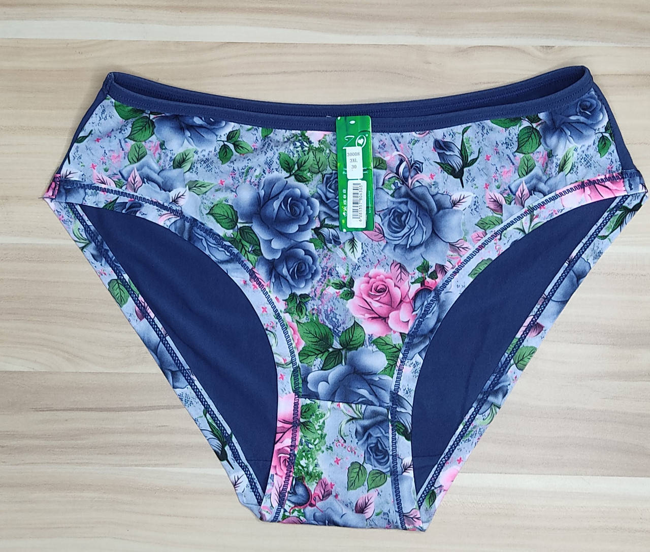 Трусы женские. Бамбук."Bamboo with rose print". Упаковка 6 шт. Один размер. 5XL -34 см полуобхват по талии;, Синий., Разные цвета
Трусы женские. Бамбук."Bamboo with rose print". Упаковка 6 шт. Один размер. 5XL -34 см полуобхват по талии;, Синий., Разные цвета