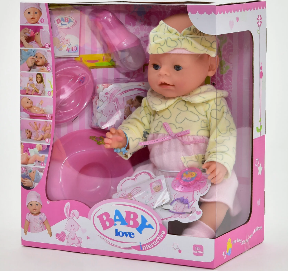 Детский функциональный пупс с аксессуарами Baby Love (Беби Борн) кушает и ходит на горшок BL 020 K
Детский функциональный пупс с аксессуарами Baby Love (Беби Борн) кушает и ходит на горшок BL 020 K