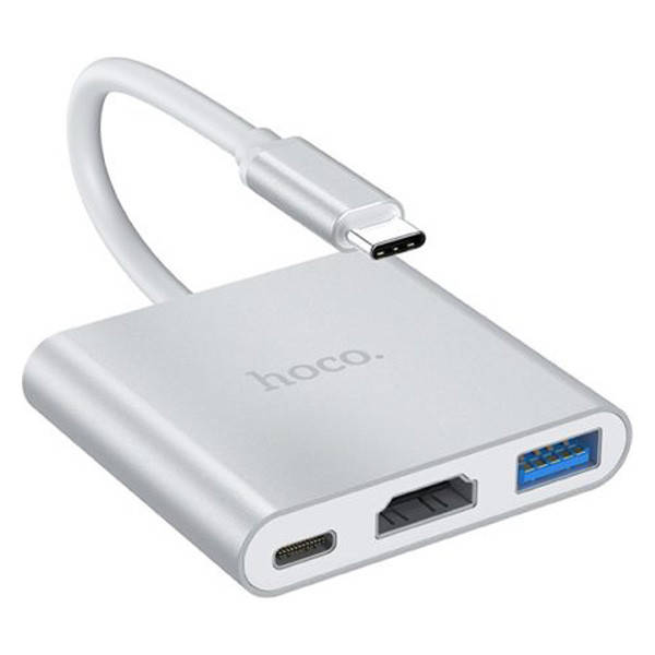 HUB адаптер HOCO Type-C Easy Use HB14 |Type-C to USB3.0/HDMI/Type-C PD| переходник хаб Silver
HUB адаптер HOCO Type-C Easy Use HB14 |Type-C to USB3.0/HDMI/Type-C PD| переходник хаб Silver