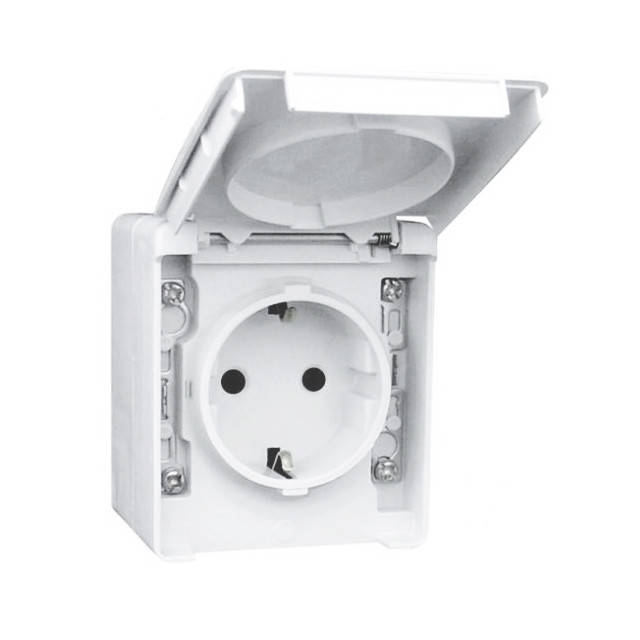 IP65 Розетка уличная наружная с крышкой Efapel Waterproof48 16А/250В Shuko белая (48131 CBR)
IP65 Розетка уличная наружная с крышкой Efapel Waterproof48 16А/250В Shuko белая (48131 CBR)
