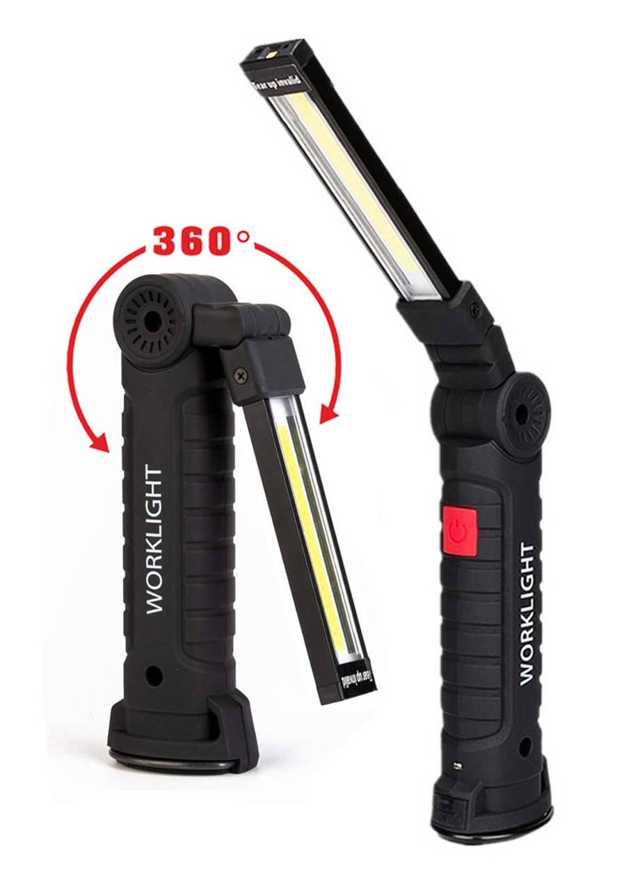 Фонарь аккумуляторный, LED складной с магнитом и крючком 360° Worklight + красный свет 150 PRO, Черный
Фонарь аккумуляторный, LED складной с магнитом и крючком 360° Worklight + красный свет 150 PRO, Черный