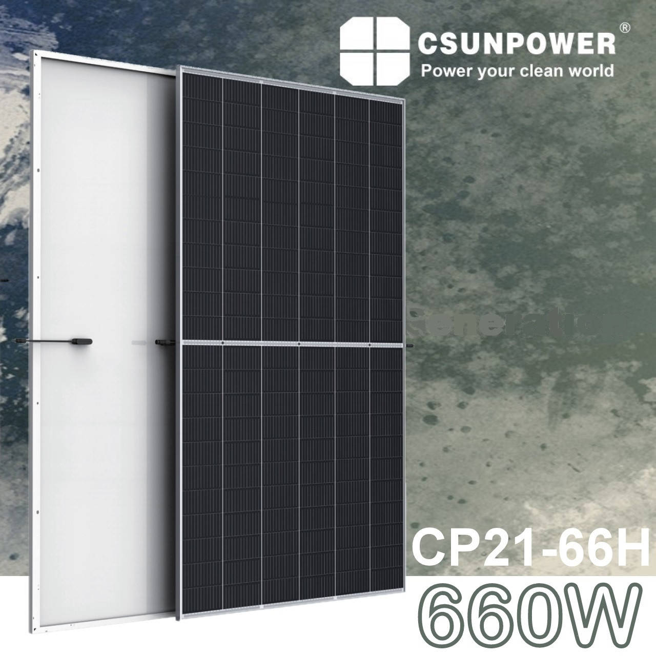 Фотоэлектрический модуль CSUNPOWER CP21-66H 660W
Фотоэлектрический модуль CSUNPOWER CP21-66H 660W