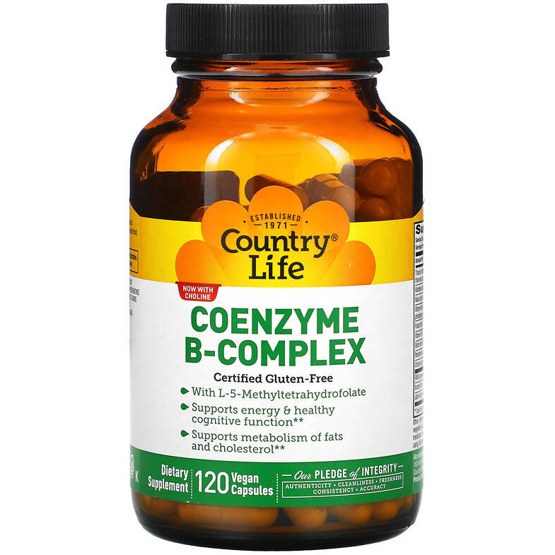 Коэнзим В-комплекс Country Life "Coenzyme B-Complex Caps" кофермент (120 капсул)
Коэнзим В-комплекс Country Life "Coenzyme B-Complex Caps" кофермент (120 капсул)