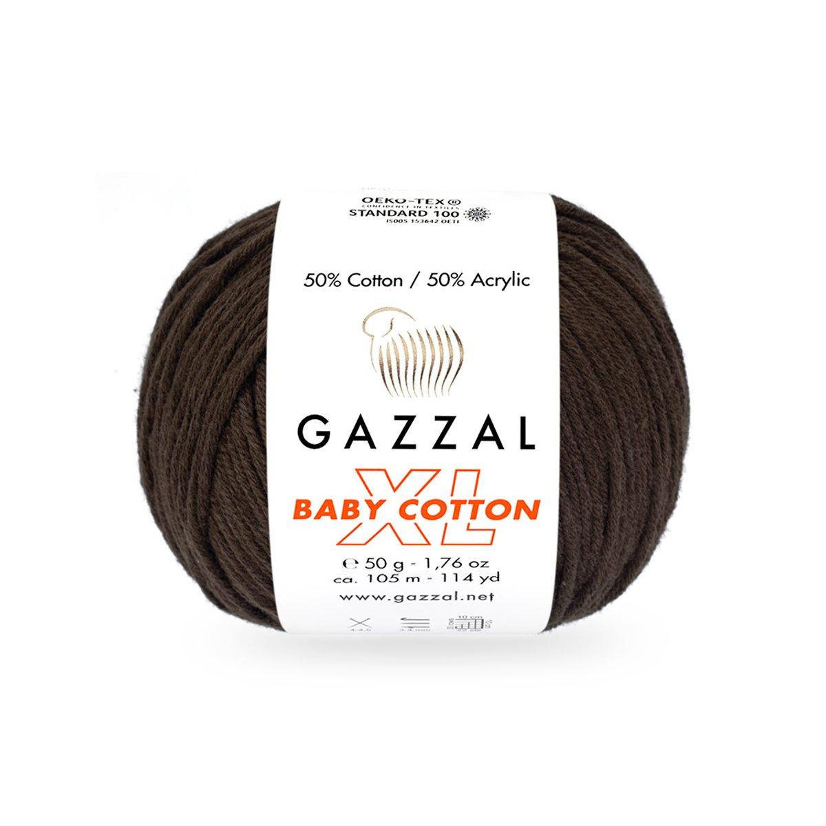 Gazzal Baby Cotton XL (Газзал Беби Котон ХЛ) № 3436 коричневый (Пряжа с хлопком, нитки для вязания)
Gazzal Baby Cotton XL (Газзал Беби Котон ХЛ) № 3436 коричневый (Пряжа с хлопком, нитки для вязания)