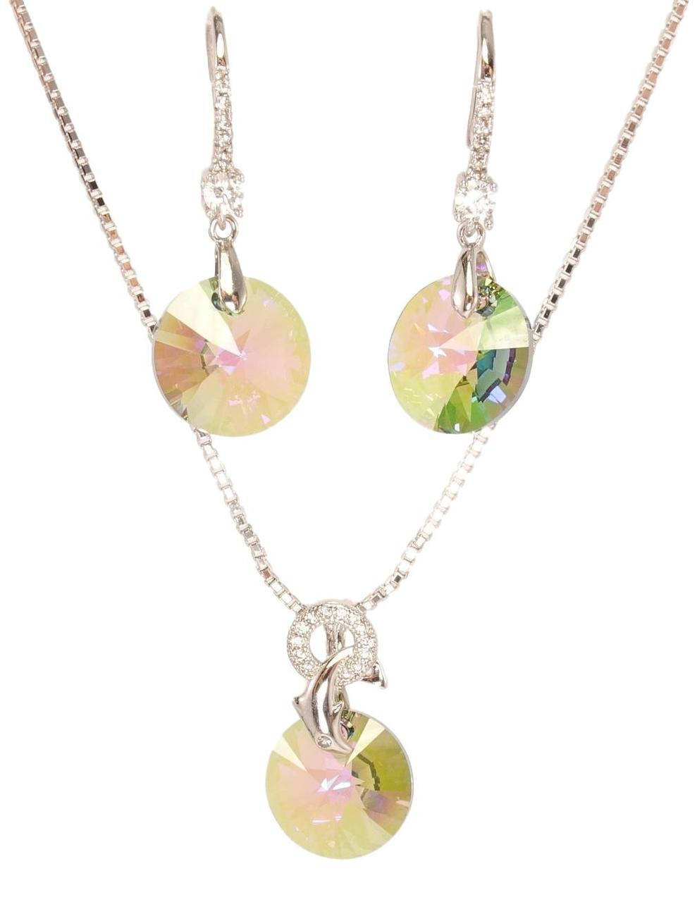 Набор Xuping Родий с кристаллами Swarovski Серьги Кулон на цепочке "Конусный Кристалл с Дельфином" длина 40-45
Набор Xuping Родий с кристаллами Swarovski Серьги Кулон на цепочке "Конусный Кристалл с Дельфином" длина 40-45