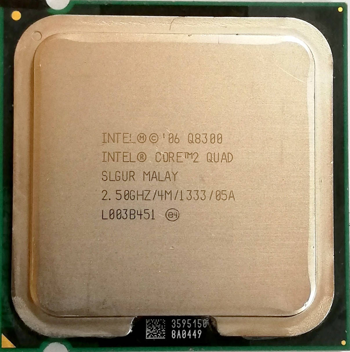 Процессор Intel Core 2 Quad Q8300 R0 SLB5W, SLGUR 2.5 GHz 4 MB Cache 1333 MHz FSB Socket 775 Б/У
Процессор Intel Core 2 Quad Q8300 R0 SLB5W, SLGUR 2.5 GHz 4 MB Cache 1333 MHz FSB Socket 775 Б/У