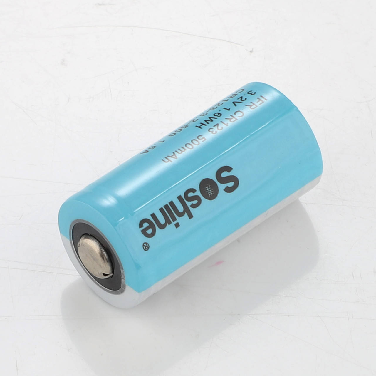 Аккумулятор 16340/CR123 LiFePO4 Soshine RCR123-3.2-500 Button Top, 500mAh, 1.5A, 3.6/3.2/2.0V, Cyan
Аккумулятор 16340/CR123 LiFePO4 Soshine RCR123-3.2-500 Button Top, 500mAh, 1.5A, 3.6/3.2/2.0V, Cyan
