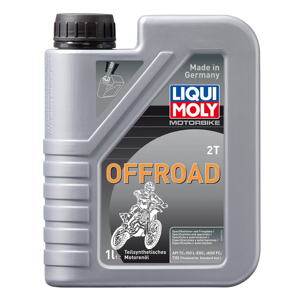 Полусинтетическое моторное масло для мотоциклов 2-т Liqui Moly Motorbike 2T Offroad (3065) 1л
Полусинтетическое моторное масло для мотоциклов 2-т Liqui Moly Motorbike 2T Offroad (3065) 1л