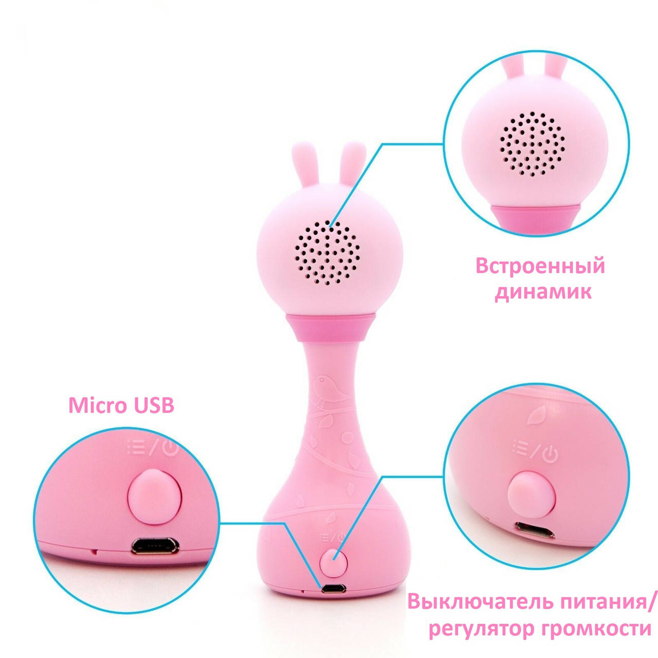 Оригинальный детский интерактивный Smarty Зайка Alilo R1+ YoYo (от 0 до 6 лет) (Розовый)
Оригинальный детский интерактивный Smarty Зайка Alilo R1+ YoYo (от 0 до 6 лет) (Розовый)