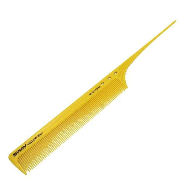 Парикмахерская расческа для волос удлиненная с шпикулем SWAY Yellow Comb Ion+ 012, Желтый
Парикмахерская расческа для волос удлиненная с шпикулем SWAY Yellow Comb Ion+ 012, Желтый