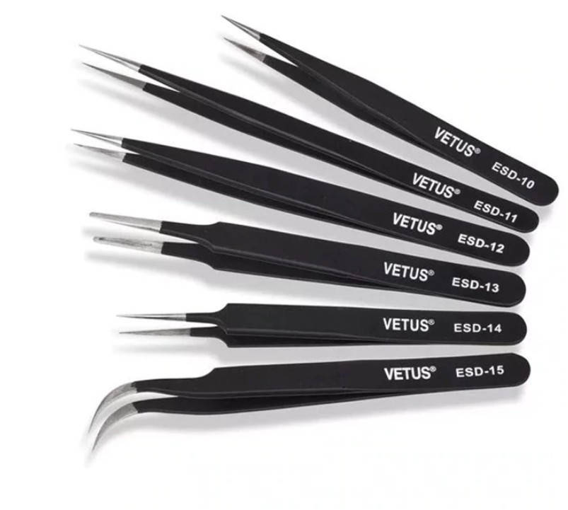 Ультратонкий пинцет из стали ESD-10 
Ультратонкий пинцет из стали ESD-10