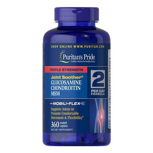 Комплекс для суставов и связок, Puritan's Pride Triple Strength Glucosamine, Chondroitin MSM 360 таб
Комплекс для суставов и связок, Puritan's Pride Triple Strength Glucosamine, Chondroitin MSM 360 таб