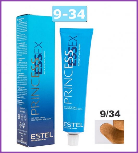 Крем-краска 9/34 Estel Princess Essex эссекс для окрашивания волос блондин золотисто-медный , 60 мл
Крем-краска 9/34 Estel Princess Essex эссекс для окрашивания волос блондин золотисто-медный , 60 мл