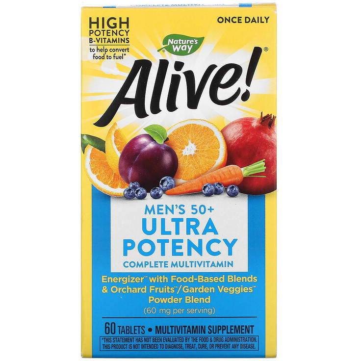 Мультивитамины для мужчин от 50 лет Nature's Way, Alive! "Men's 50+" Once Daily, высокоусвояемые (60 таблеток)
Мультивитамины для мужчин от 50 лет Nature's Way, Alive! "Men's 50+" Once Daily, высокоусвояемые (60 таблеток)