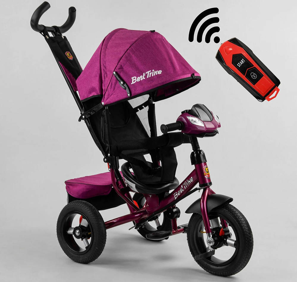Велосипед детский трехколесный Best Trike 3390/72-101 пульт, usb, BT, mp3, свет, колеса надувные, фуксия, Фиолетовый
Велосипед детский трехколесный Best Trike 3390/72-101 пульт, usb, BT, mp3, свет, колеса надувные, фуксия, Фиолетовый