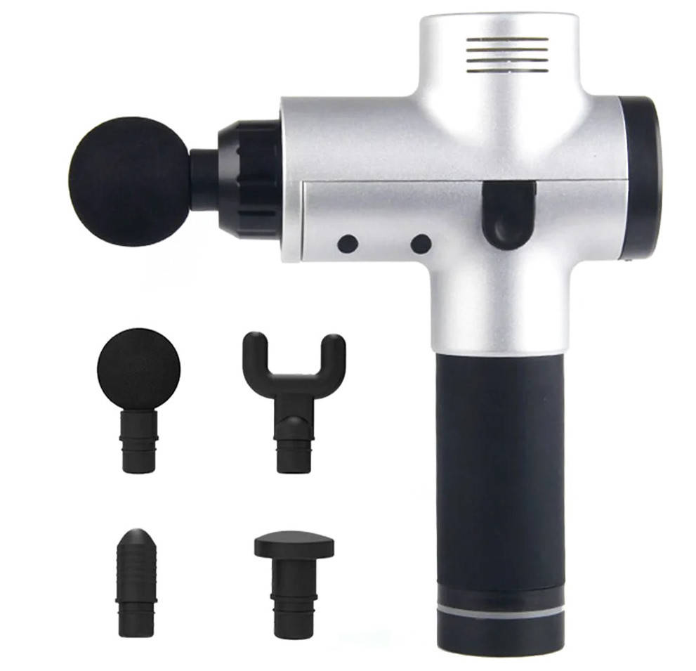 Мышечный массажер аккумуляторный портативный 6 скоростей 4 насадки Fascial Gun MP-320 серый, Эксклюзивный
Мышечный массажер аккумуляторный портативный 6 скоростей 4 насадки Fascial Gun MP-320 серый, Эксклюзивный