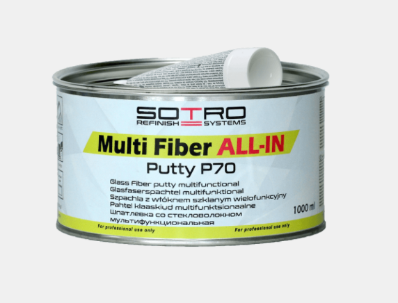 Автомобильная Шпаклевка с скловолоком мультифункциональная SOTRO Multi Fiber Putty P70 ALL IN 1000 мл 
Автомобильная Шпаклевка с скловолоком мультифункциональная SOTRO Multi Fiber Putty P70 ALL IN 1000 мл