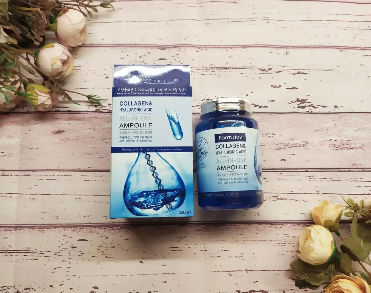 Cироватка з колагеном і гіалуроновою кислотою FarmStay Collagen & Hyaluronic Acid All-In-One Ampoule 250 ml
Cироватка з колагеном і гіалуроновою кислотою FarmStay Collagen & Hyaluronic Acid All-In-One Ampoule 250 ml