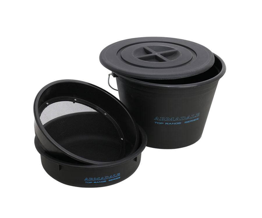 Ведро с крышкой для прикормки + таз + сито Flagman Armadale Bucket Set With Plastic Riddle 25л
Ведро с крышкой для прикормки + таз + сито Flagman Armadale Bucket Set With Plastic Riddle 25л