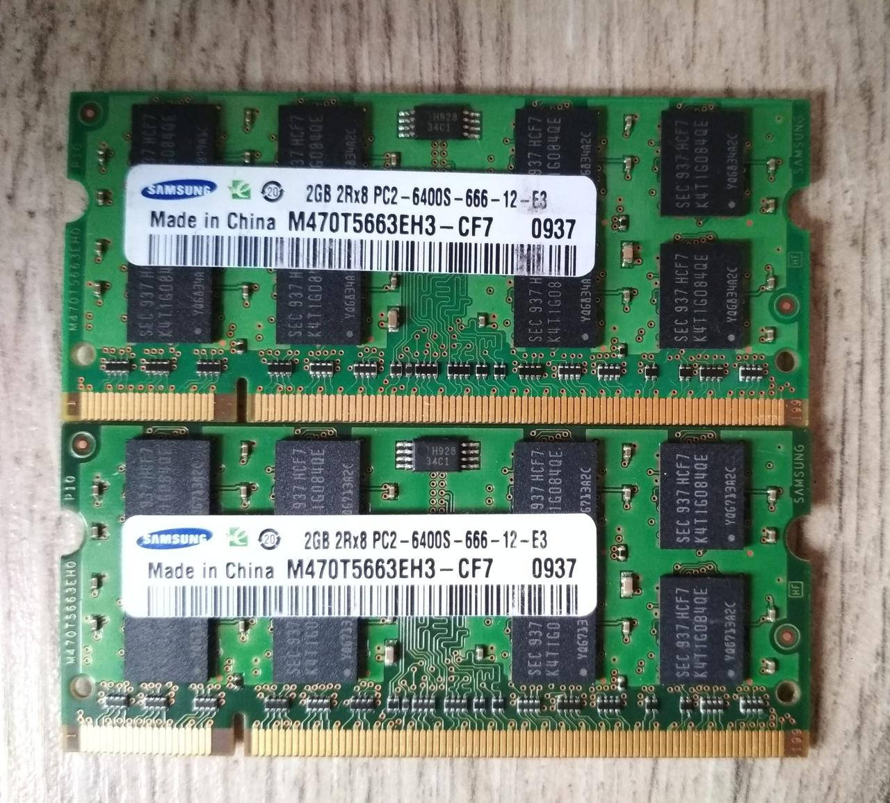 Для ноутбука 4GB 2*2GB DDR2 800MHz Samsung PC2 6400S 2Rx8 RAM Оперативная память 
Для ноутбука 4GB 2*2GB DDR2 800MHz Samsung PC2 6400S 2Rx8 RAM Оперативная память