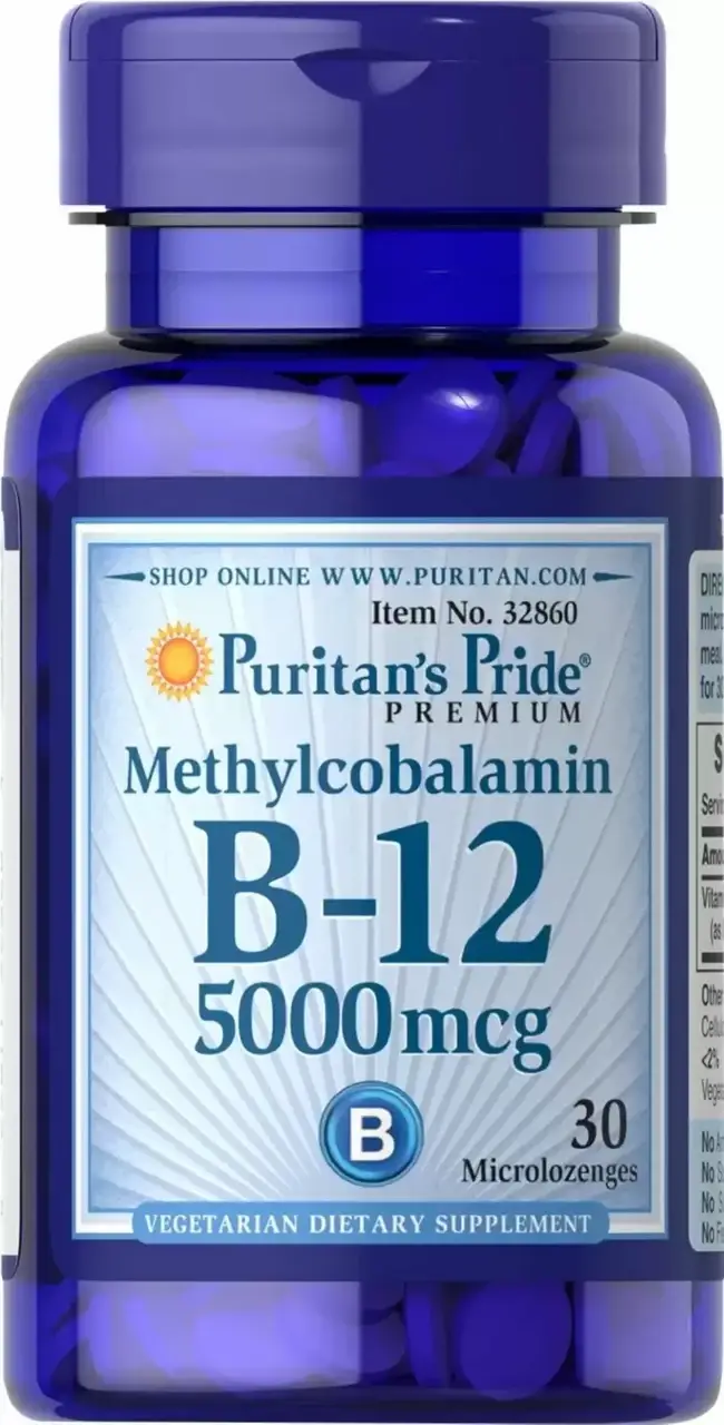 Витамин В12 (метилкобаламин), Methylcobalamin Vitamin B-12, Puritan's Pride, 5000 мкг, 30 мини леденцов
Витамин В12 (метилкобаламин), Methylcobalamin Vitamin B-12, Puritan's Pride, 5000 мкг, 30 мини леденцов