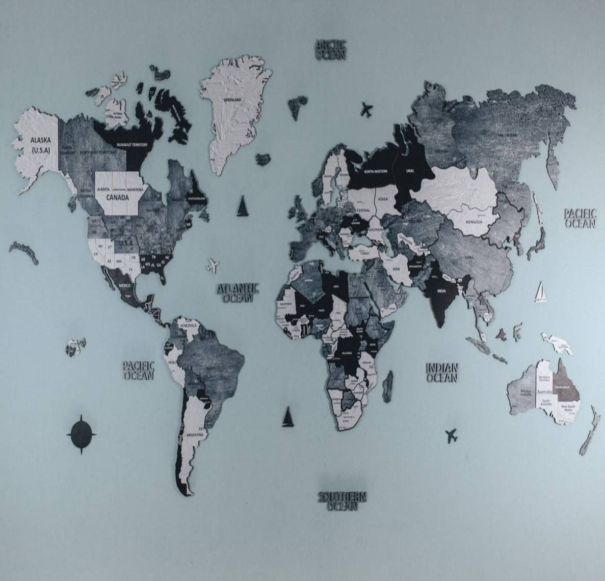 Настенная карта мира пазл, 200х100 см, ХДФ фанера
Настенная карта мира пазл, 200х100 см, ХДФ фанера