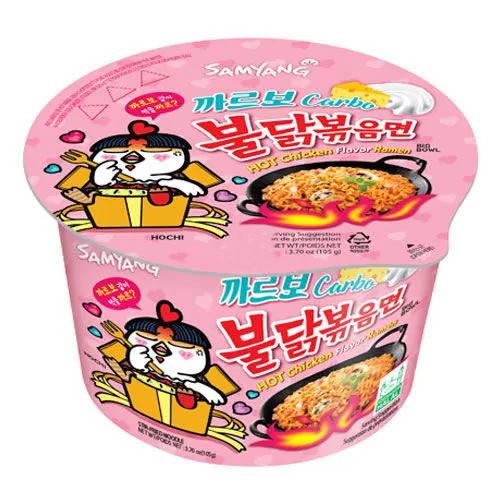Лапша Рамен Карбонара (Ramen Carbonara) с куриным вкусом, острая, 130 г, TM Samyang, Южная Корея
Лапша Рамен Карбонара (Ramen Carbonara) с куриным вкусом, острая, 130 г, TM Samyang, Южная Корея