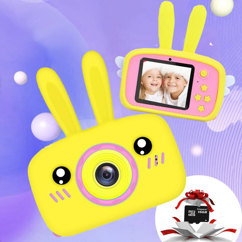 Детский цифровой фотоаппарат камера зайчик с дисплеем и играми Smart kids Желтый+карта памяти 16GB ANS
Детский цифровой фотоаппарат камера зайчик с дисплеем и играми Smart kids Желтый+карта памяти 16GB ANS